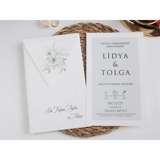 Armoni Düğün Davetiyesi Davetiye 2462