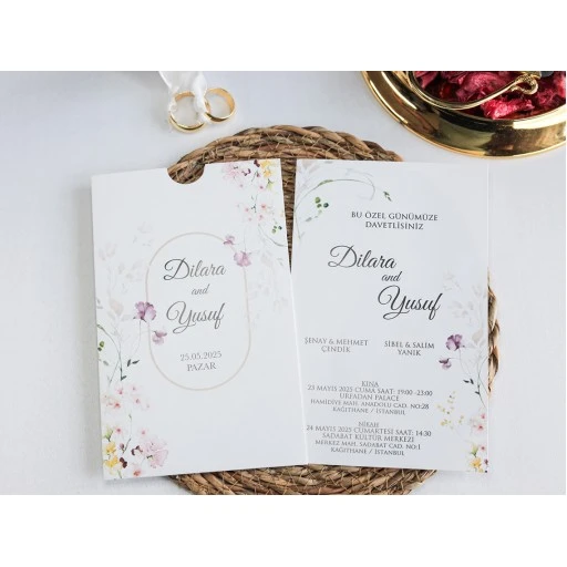 Armoni Düğün Davetiyesi Davetiye 2491