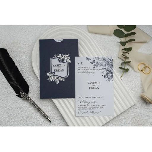 Lüks Nikah Davetiyesi Erdem Ekonom Davetiye 9299