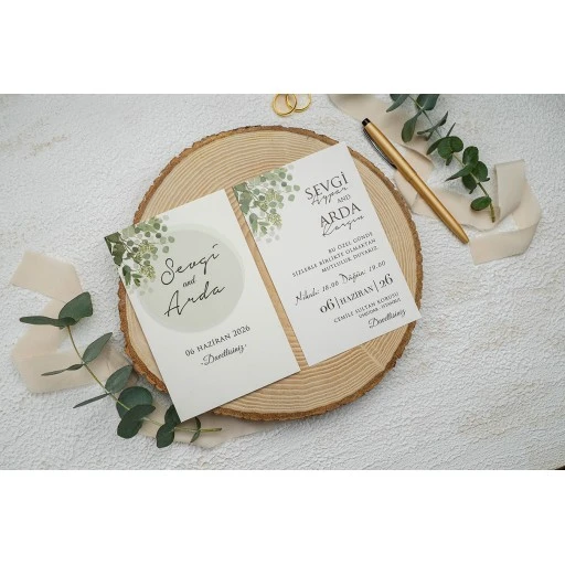 Lüks Nikah Davetiyesi Erdem Ekonom Davetiye 9302