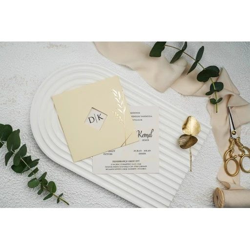 Lüks Nikah Davetiyesi Erdem Ekonom Davetiye 9313