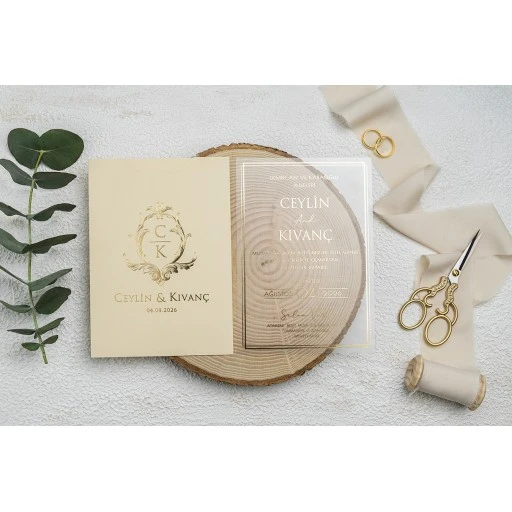 Lüks Nikah Davetiyesi Erdem Ekonom Davetiye 9316