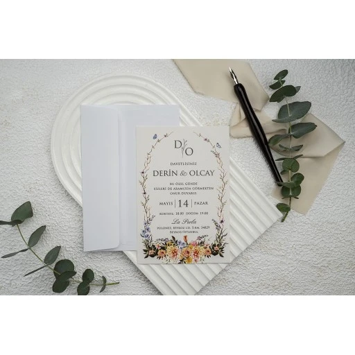 Düğün Davetiyesi Erdem Ekonom Davetiye 9342