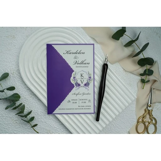 Düğün Davetiyesi Erdem Ekonom Davetiye 9351