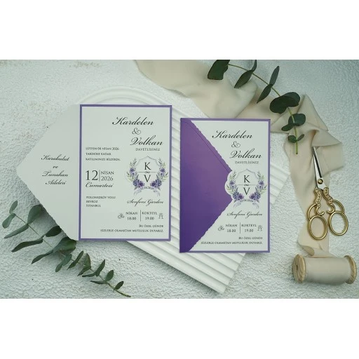 Düğün Davetiyesi Erdem Ekonom Davetiye 9351