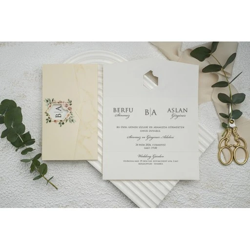 Düğün Davetiyesi Erdem Ekonom Davetiye 9355