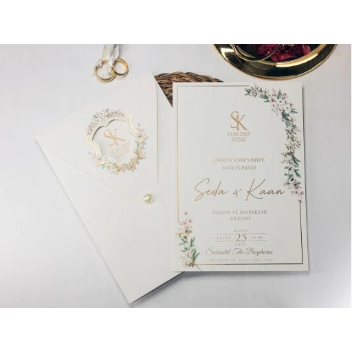 Armoni Düğün Davetiyesi Davetiye 2402