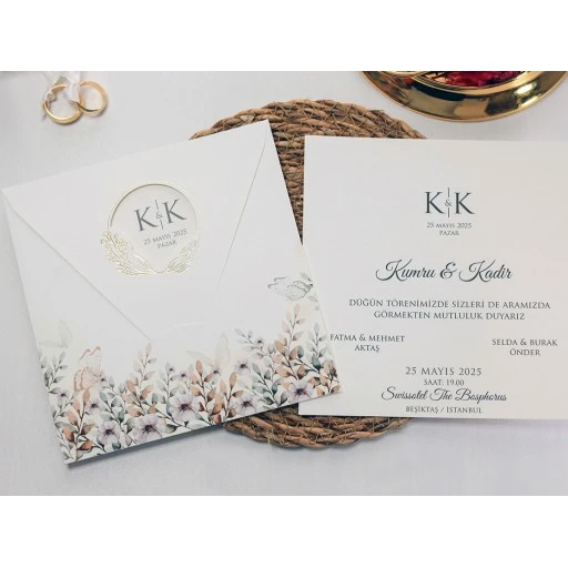 Armoni Düğün Davetiyesi Davetiye 2443