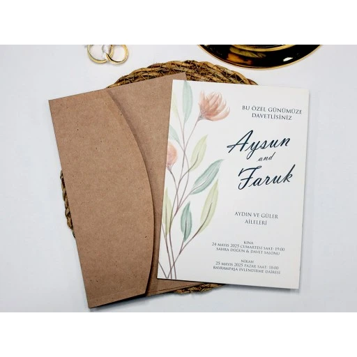 Armoni Düğün Davetiyesi Davetiye 2517