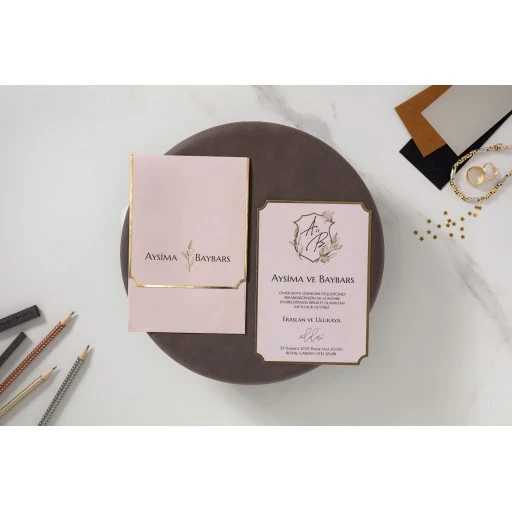 Nişan Nikah Düğün Davetiyesi 2022 İklim Davetiye 10599