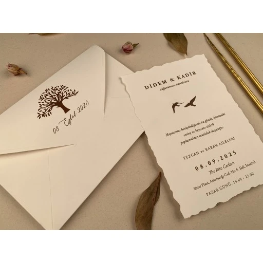 Nişan Nikah Düğün Davetiyesi Ele Elit Davetiye 12272