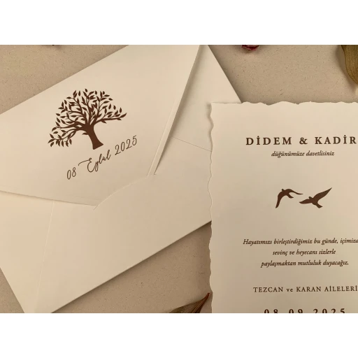Nişan Nikah Düğün Davetiyesi Ele Elit Davetiye 12272