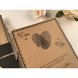 Kraft Nişan Davetiyesi Elite Davetiye 74769