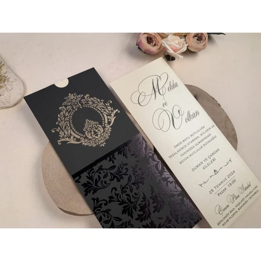 Elite Zarflı Lüks Davetiye 85873