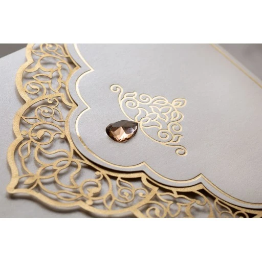 Lüks Nikah Davetiyesi Modeli İklim Wedding Davetiye 8407