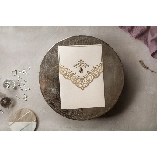 Lüks Nikah Davetiyesi Modeli İklim Wedding Davetiye 8407