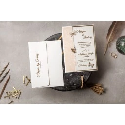 Lüks Modern Davetiye Modeli İklim Wedding Davetiye 8414