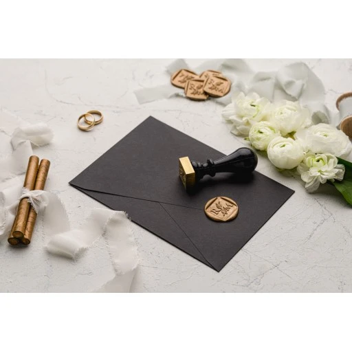 Mühürlü Düğün Davetiyesi Erdem Ekonom Davetiye 9192