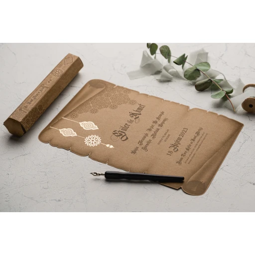 Padişah Fermanı Nikah Davetiyesi Erdem Ekonom Davetiye 9199