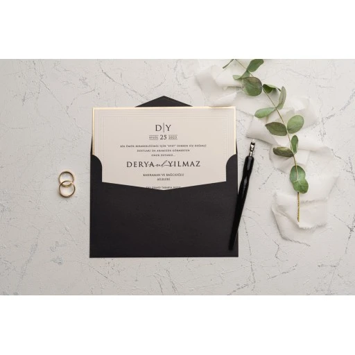 Düğün Davetiyesi Erdem Ekonom Davetiye 9234