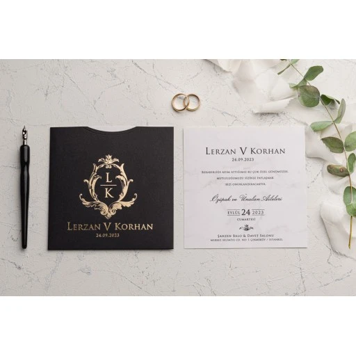 Düğün Davetiyesi Erdem Ekonom Davetiye 9236