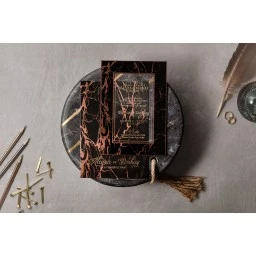 Lüks Modern Davetiye Modeli İklim Wedding Davetiye 8397