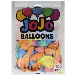 BALON DÜZ 12 İNC (JOJO BALLOONS)MAKARON KARIŞIK