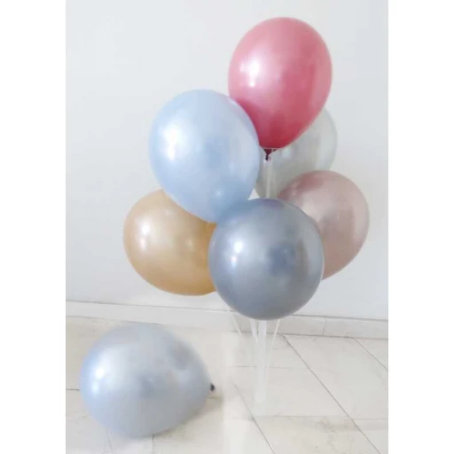 Balon Rustik Düz 12 inç Kül Rengi 50'li