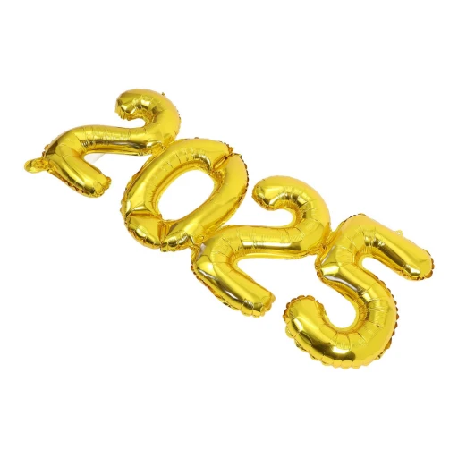 2025 Yılbaşı Süsleme Folo Balon Her Balon 1 Metre