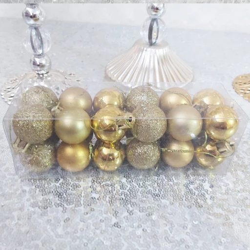 24 Li 3 cm Cici Toplar Yılbaşı Ağaç Süsü