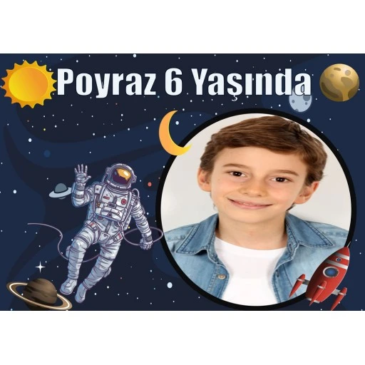 Uzay Temalı Fotoğraflı Afiş 30x42 Pvc Kaplı