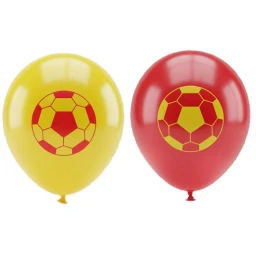 Balon Futbol Baskılı Sarı Kırmızı 100'lü