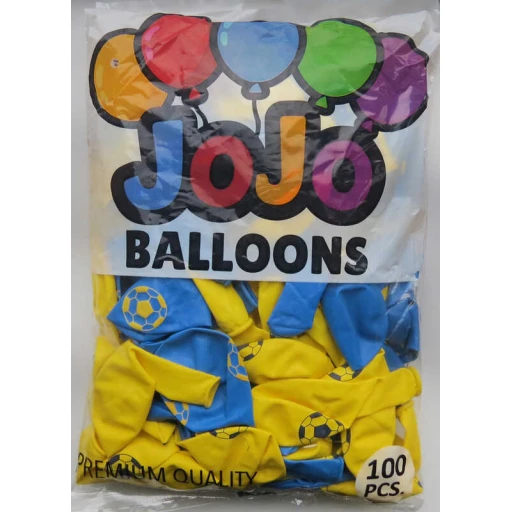 Balon Futbol Baskılı Sarı Lacivert 100'lü