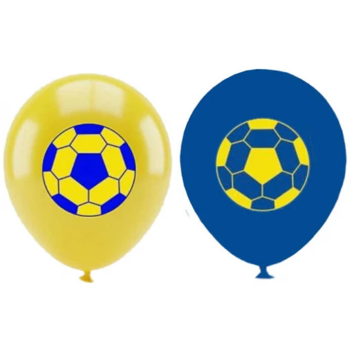 Balon Futbol Baskılı Sarı Lacivert 100'lü