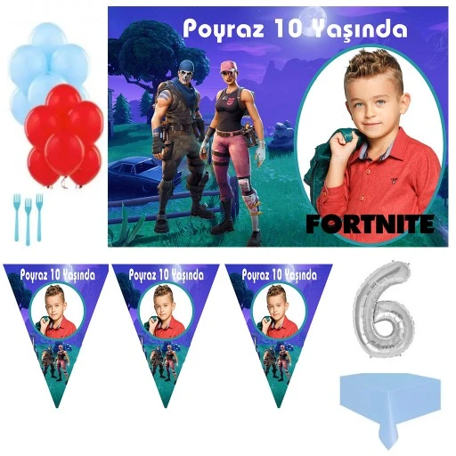Fortnite Ekonomik Doğum Günü Süsleri, Süsleme Seti