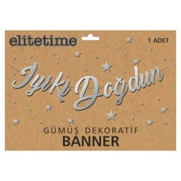 Flama İyiki Doğdun Metalize Gümüş