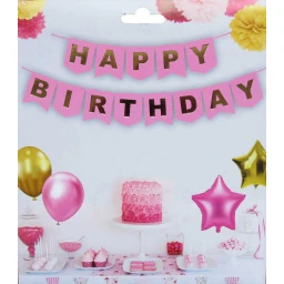 Flama Happy Bırthday Set Pembe