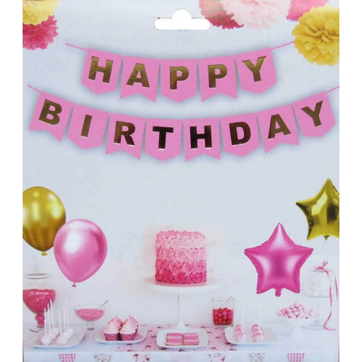 Flama Happy Bırthday Set Pembe