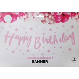 FLAMA HAPPY BRITHDAY PEMBE PK:1 