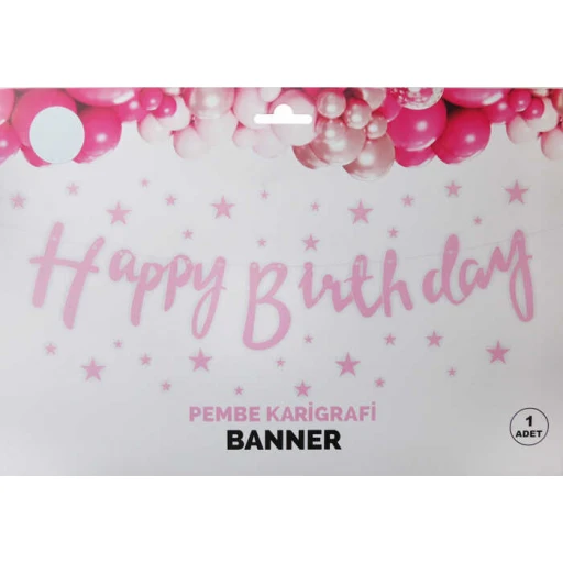 FLAMA HAPPY BRITHDAY PEMBE PK:1 