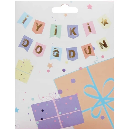 Flama İyiki Doğdun Makaron Rengarenk