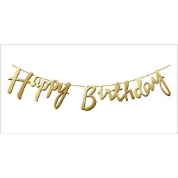 Flama Happy Brıthday Metalize Altın