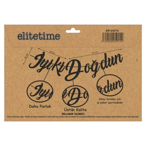 Flama İyiki Doğdun Metalize Altın