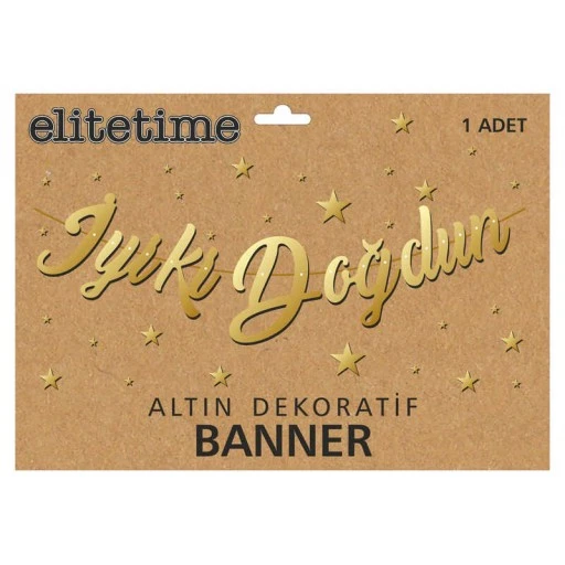 Flama İyiki Doğdun Metalize Altın