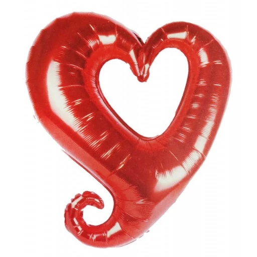 Folyo Balon Kalp Ortası Boş Kırmızı 18 inç P1