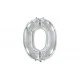 Folyo Balon Rakam 0 Gümüş 32 inç
