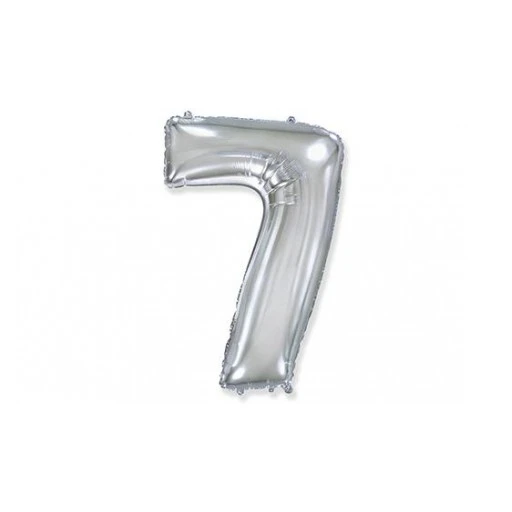 Folyo Balon Rakam 7 Gümüş 32 inç