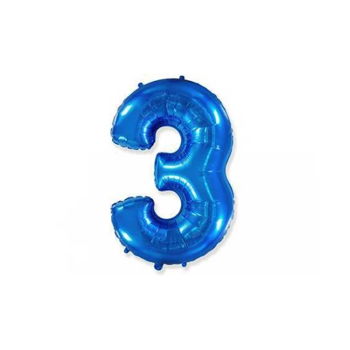 Folyo Balon İspanya Malı 3 Mavi 32 inç