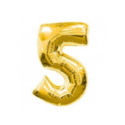 Folyo Balon Rakam 5 Altın 32ınc