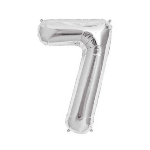 Folyo Balon Rakam 7 Gümüş 16 inç(40cm)
